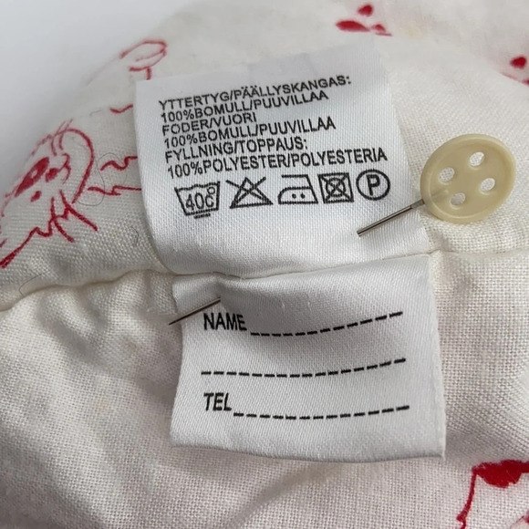 Lindex Fur and Fabric Ear Flap Baby Hat in Red & White - Size 42/44 - Picture 5 of 6